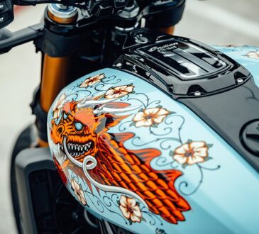 El arte del tanque de la Indian FTR 1200 personalizada